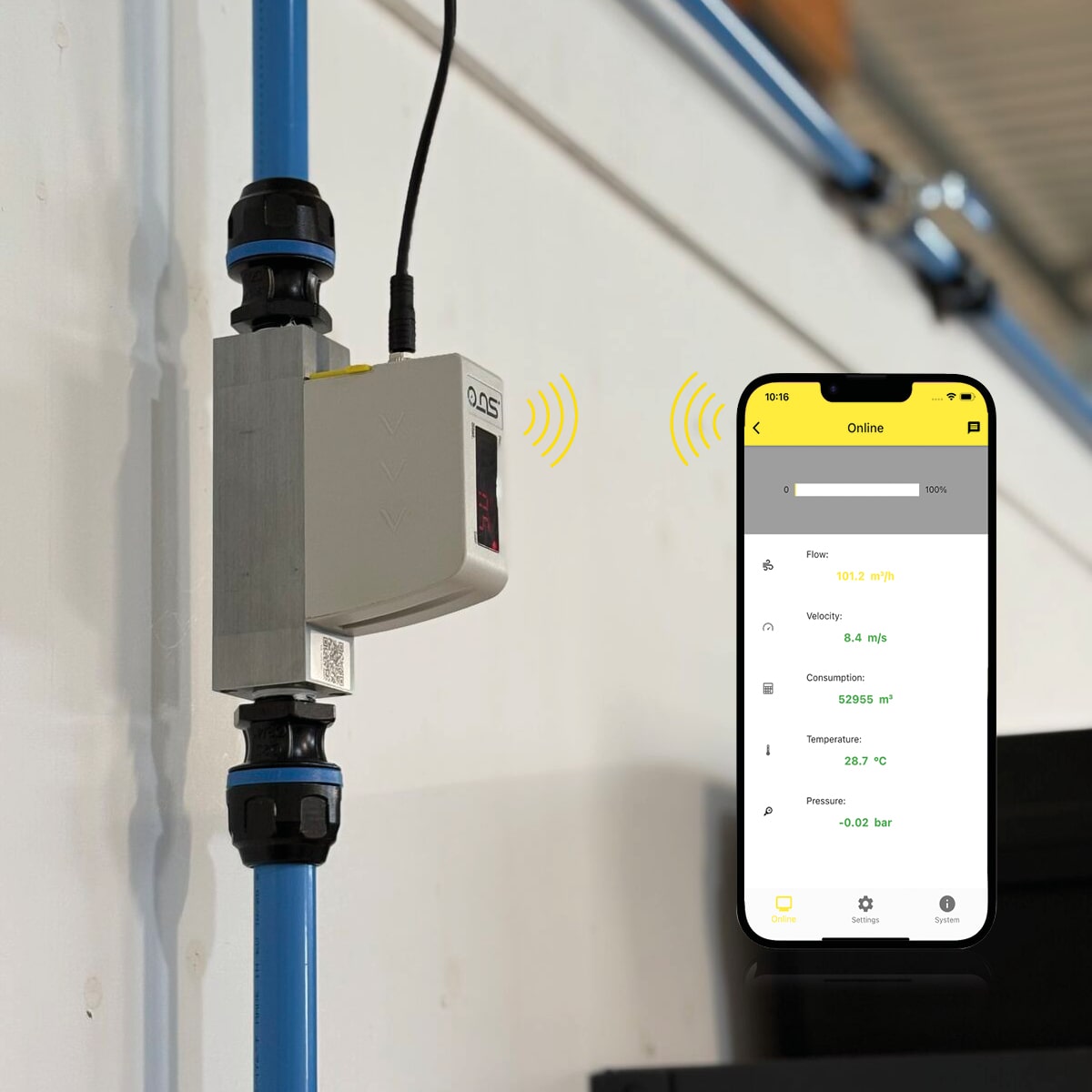 SUTO iTEC S418 Compact Flow Sensor for Compressed Air and Gases Pro Inline4 min Airtec Servicios