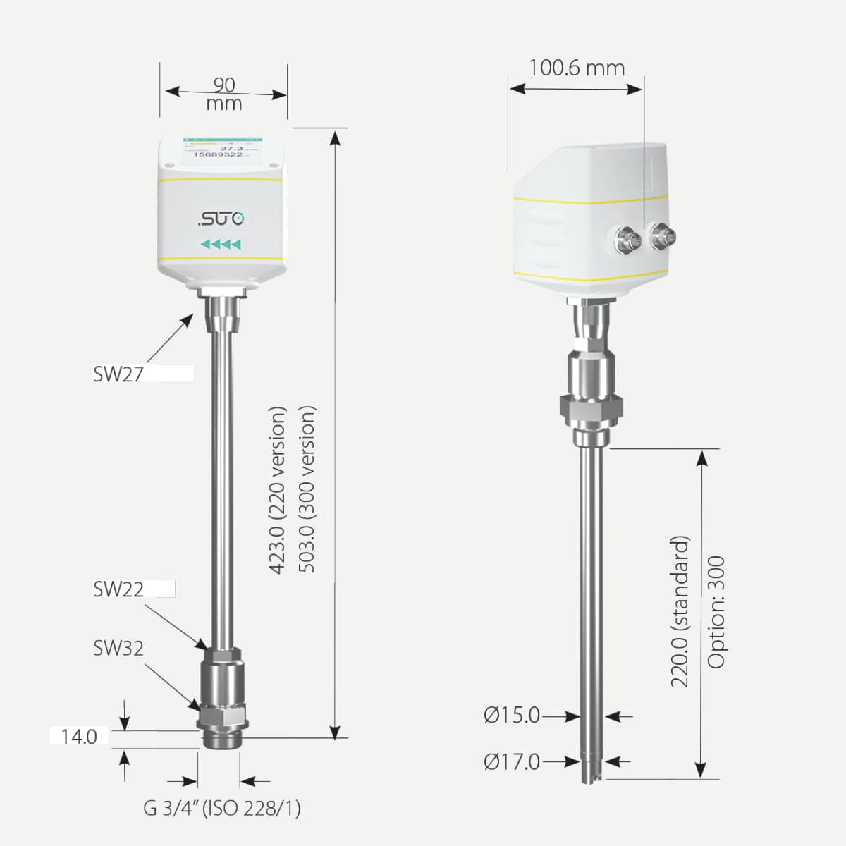 SUTO iTEC S430 pitot tube flowmeter for wet compressed air insertion sensor4 min Airtec Servicios