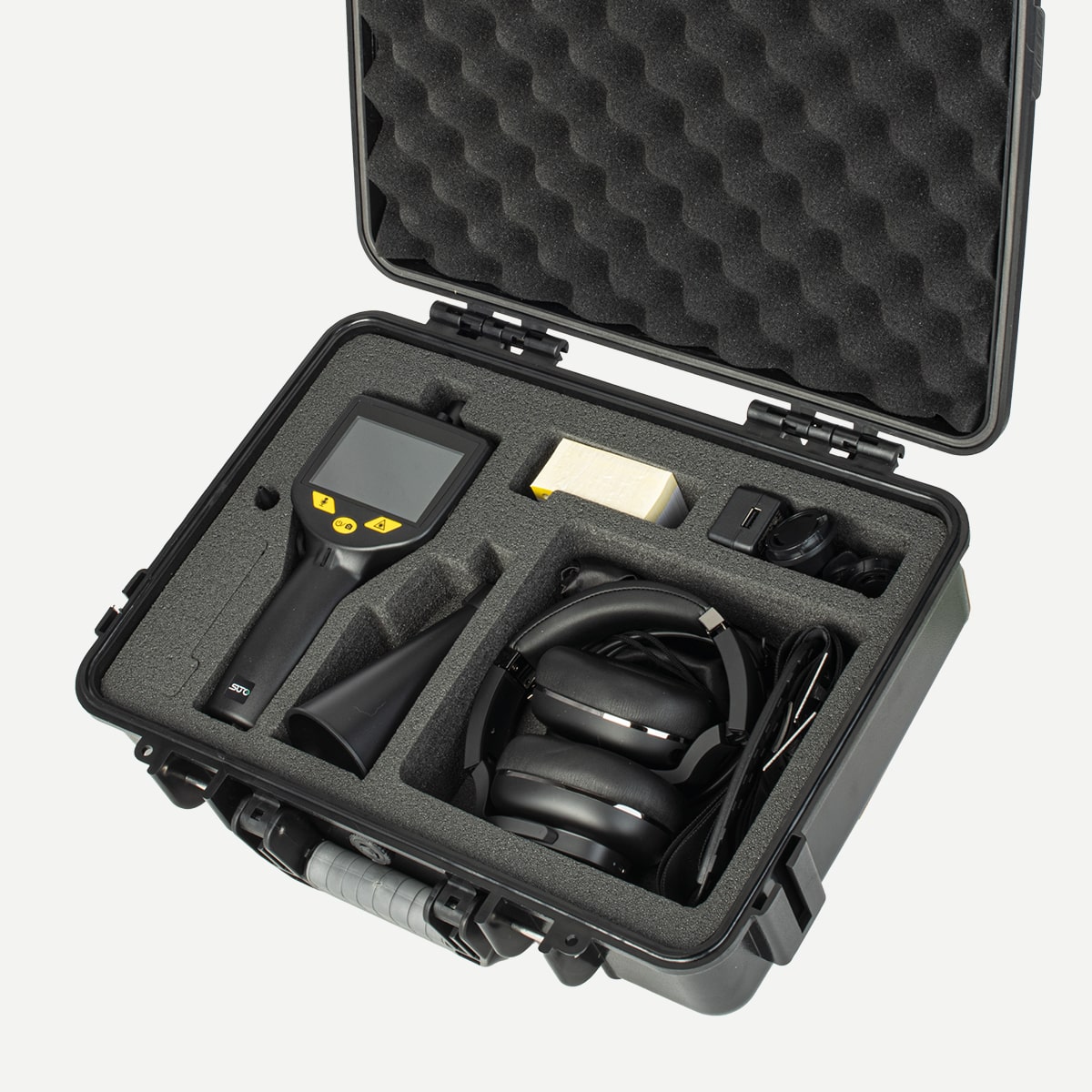 SUTO iTEC S531 detector ultrasónico de fugas en maletín de transporte para auditorías de aire comprimido