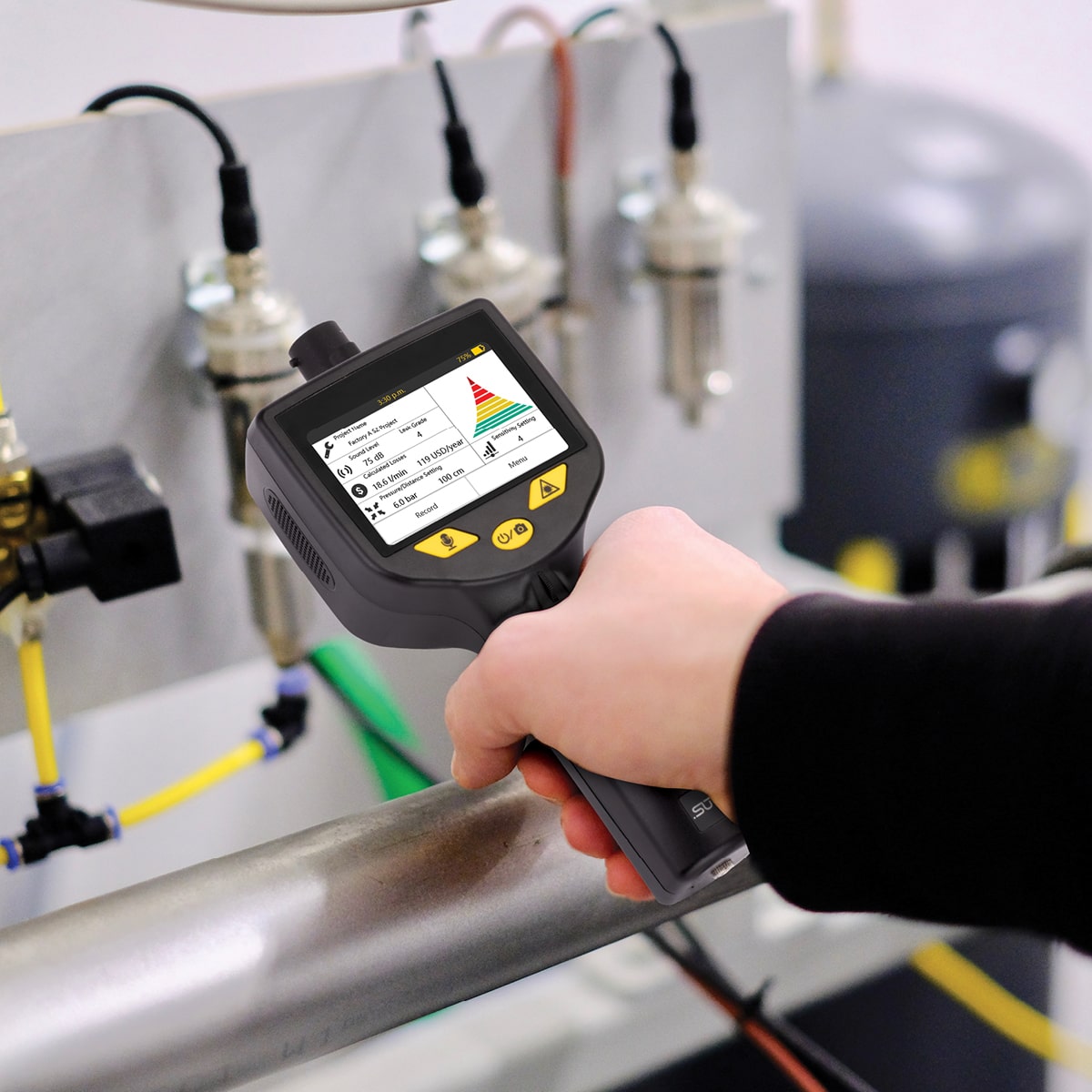 SUTO iTEC S531 detector ultrasónico de fugas de aire comprimido para auditorías industriales